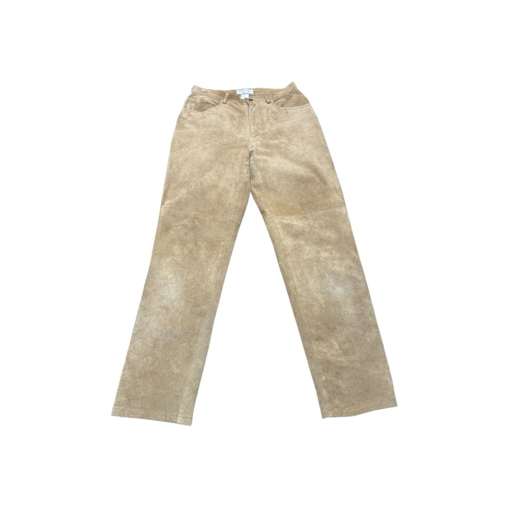 Vintage 90’s Hugo Buscati 100% Suede Leather Camel Colored Pants